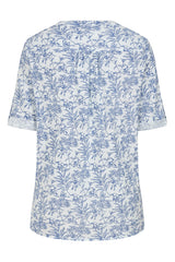 Floral Print Cotton Blouse