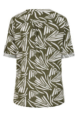 Abstract Print Cotton Blouse