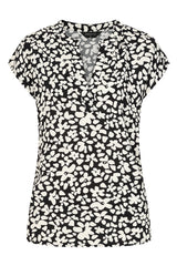 Floral Print Notch Neck Blouse