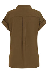 Short Sleeve Collared Blouse