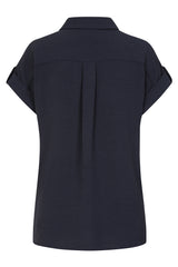 Short Sleeve Collared Blouse