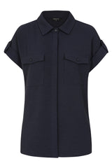 Short Sleeve Collared Blouse