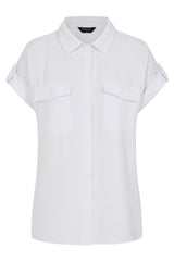 Short Sleeve Collared Blouse