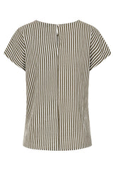 Striped Capped Sleeve Top