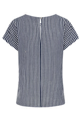 Striped Capped Sleeve Top