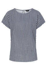 Striped Capped Sleeve Top