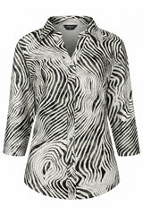 3/4 Sleeve Animal Print Blouse