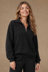 Half Zip Jersey Lounge Top