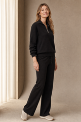 Half Zip Jersey Lounge Top