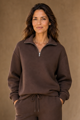 Half Zip Jersey Lounge Top