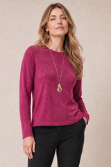 Soft Touch Top With Necklace