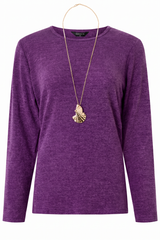 Soft Touch Top With Necklace