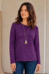 Soft Touch Top With Necklace