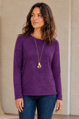 Soft Touch Top With Necklace