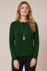 Soft Touch Top With Necklace