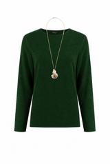 Soft Touch Top With Necklace