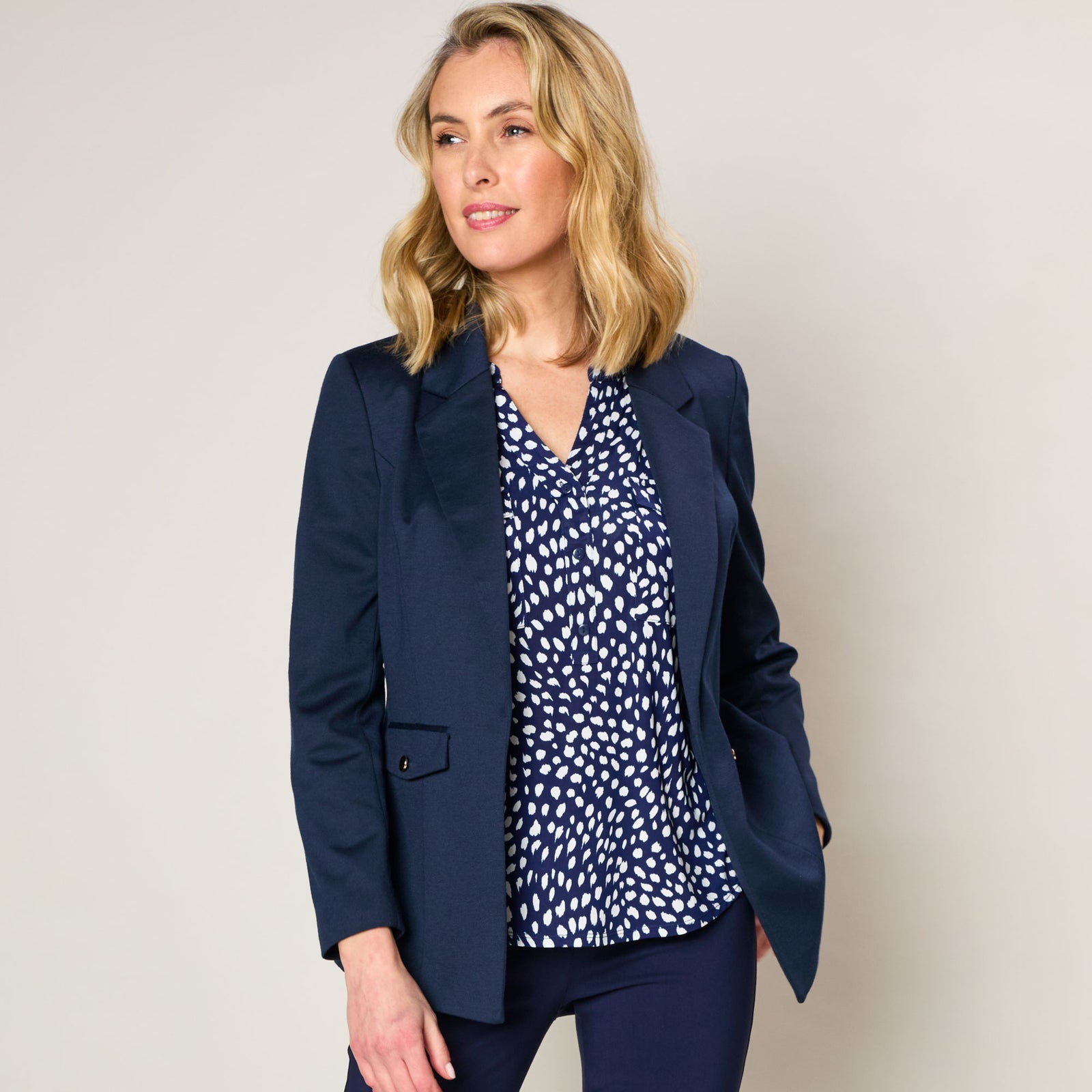 Ponte Blazer Washable Blazer Womens Washable Flex Ponte Long
