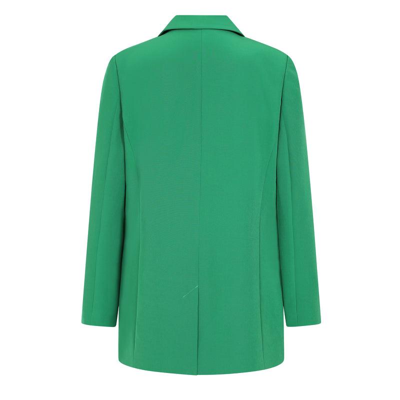 Long Sleeve Relaxed Fit Blazer Green