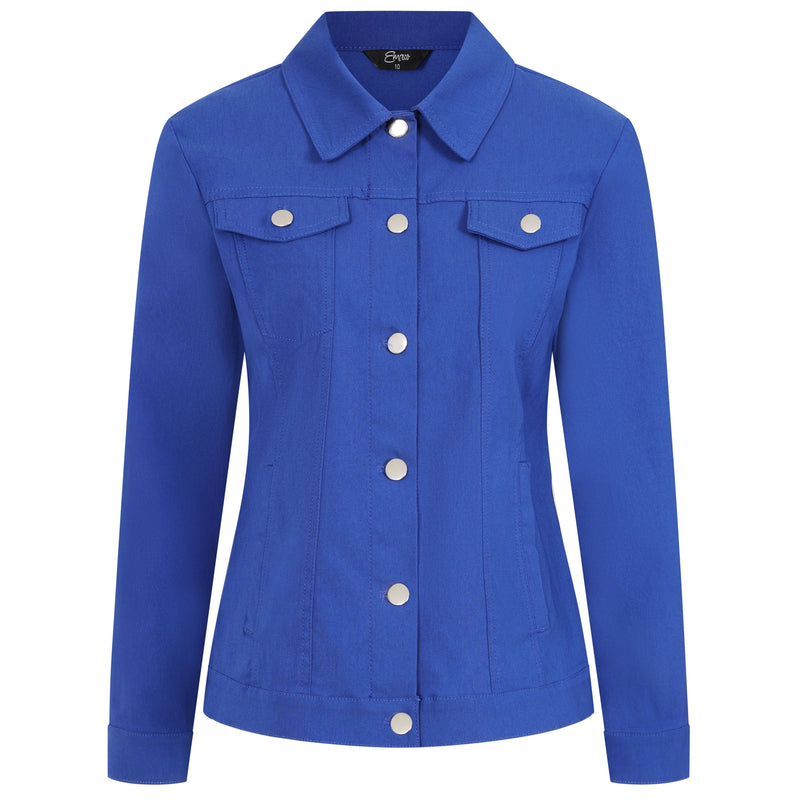 Jean Style Bengaline Jacket Royal Blue