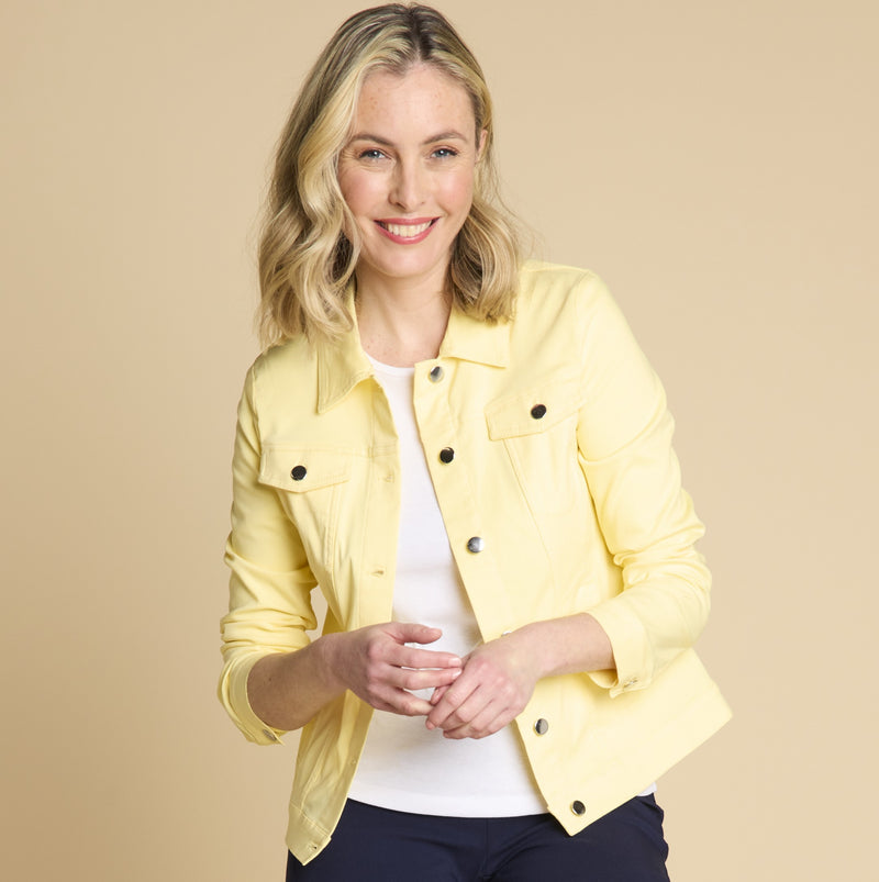 Jean Style Bengaline Jacket Lemon