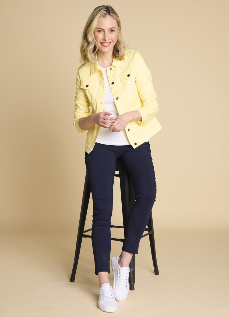 Jean Style Bengaline Jacket Lemon