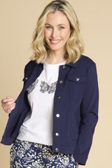 Jean Style Bengaline Jacket Navy