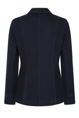 Tailored Denim Blazer Dark Denim