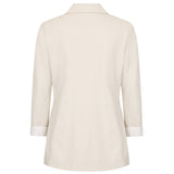 Linen Roll Cuff Blazer Stone