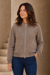Suedette Bomber Jacket