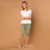 Slim Fit Stretch Bengaline Short Light Khaki