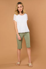 Slim Fit Stretch Bengaline Shorts