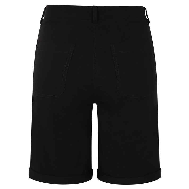 Stretch Bengaline Utility Turn Up Short Black