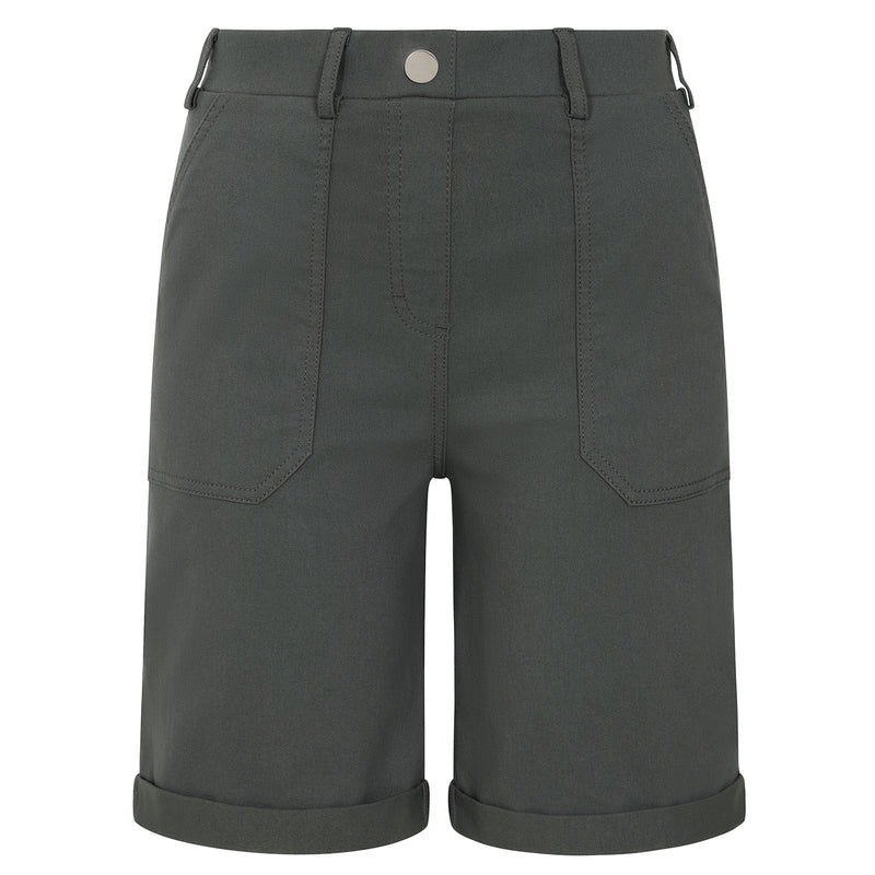 Stretch Bengaline Utility Pocket Shorts Dark Khaki