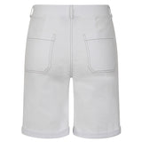 Stretch Bengaline Utility Pocket Shorts White