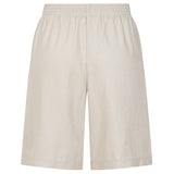 Tailored Linen Shorts With Pockets Stone