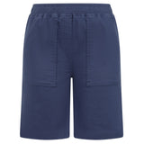 Washed Cotton Stretch Short Navy