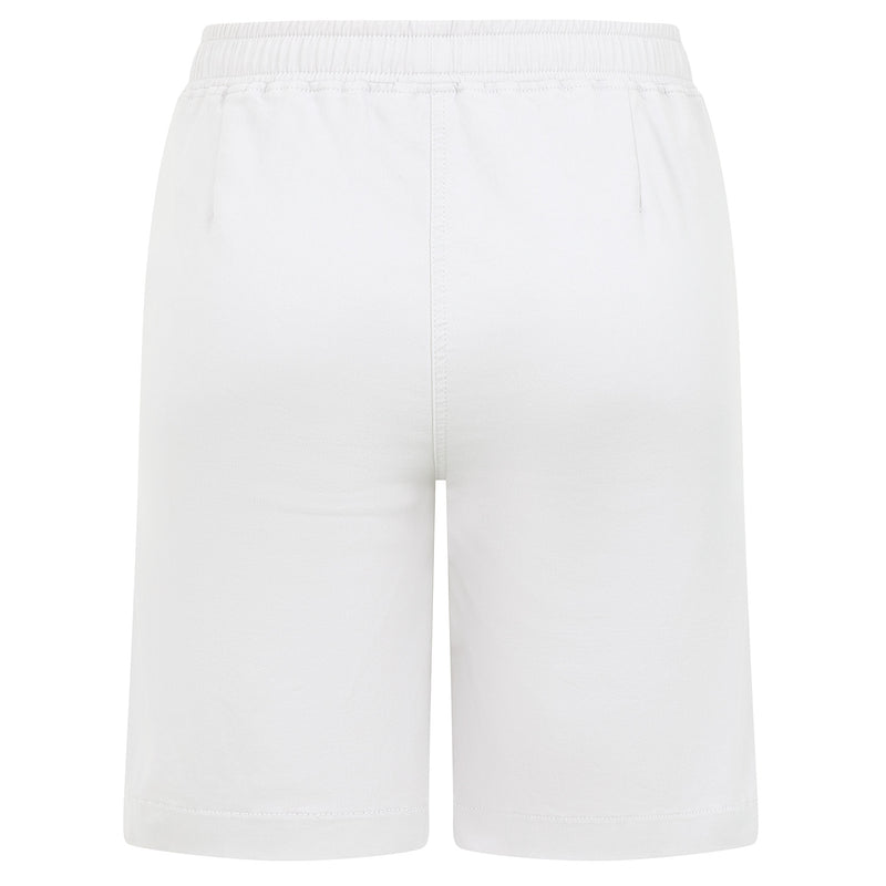 Washed Cotton Stretch Short White