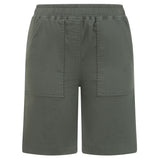 Washed Cotton Stretch Short Khaki