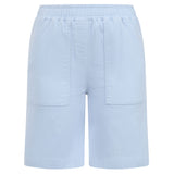 Washed Cotton Stretch Short Light Blue