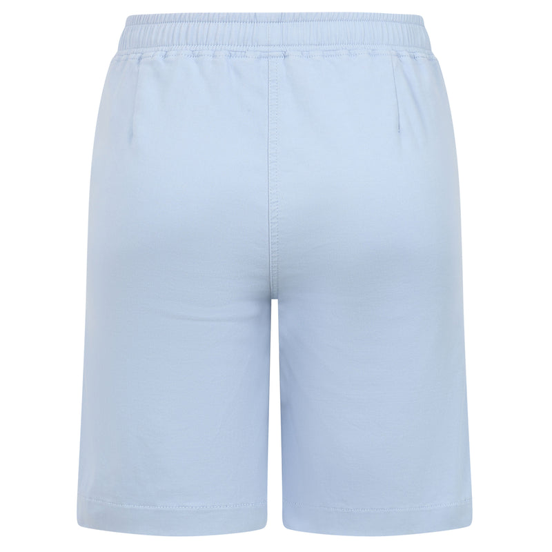 Washed Cotton Stretch Short Light Blue