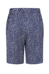 Navy Spot Print Shorts