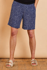Navy Spot Print Shorts