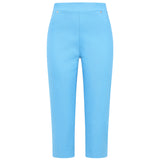 Jean Style Bengaline Stretch Crop Summer Blue