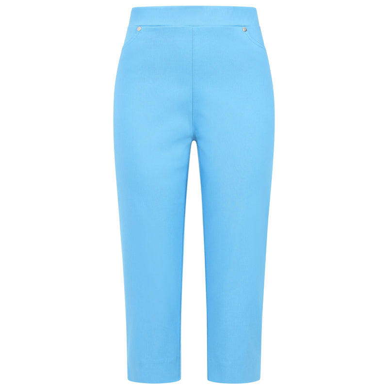 Jean Style Bengaline Stretch Crop Summer Blue