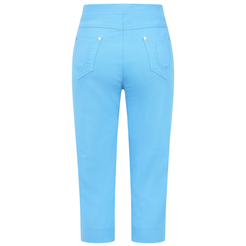 Jean Style Bengaline Stretch Crop Summer Blue