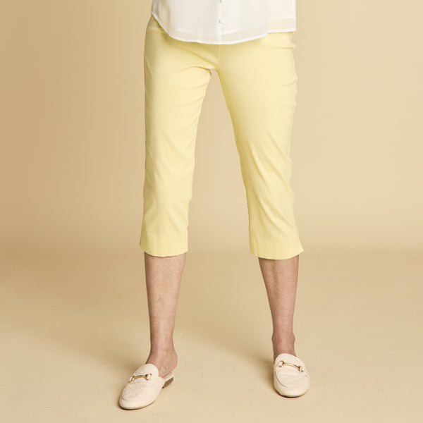 Jean Style Bengaline Stretch Crop Lemon