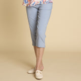 Jean Style Bengaline Stretch Crop Grey