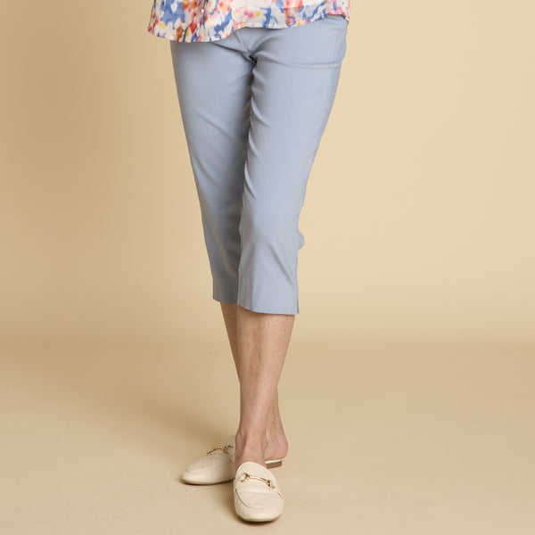 Jean Style Bengaline Stretch Crop Grey