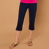 Jean Style Bengaline Stretch Crop Navy