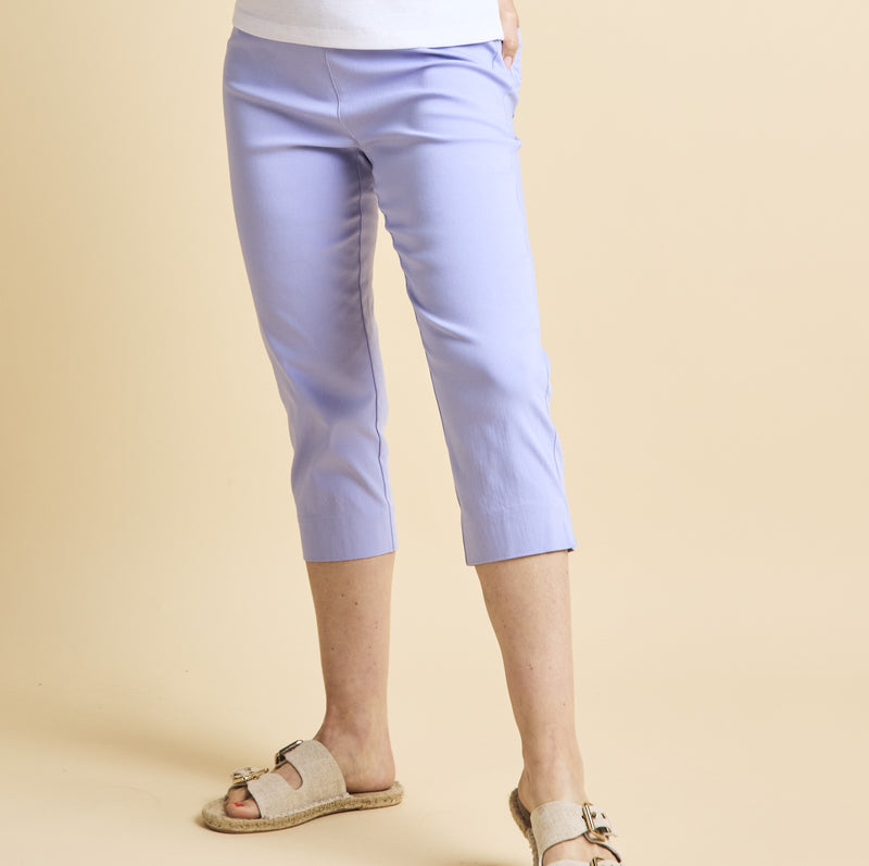 Jean Style Bengaline Stretch Crop Spring Lilac